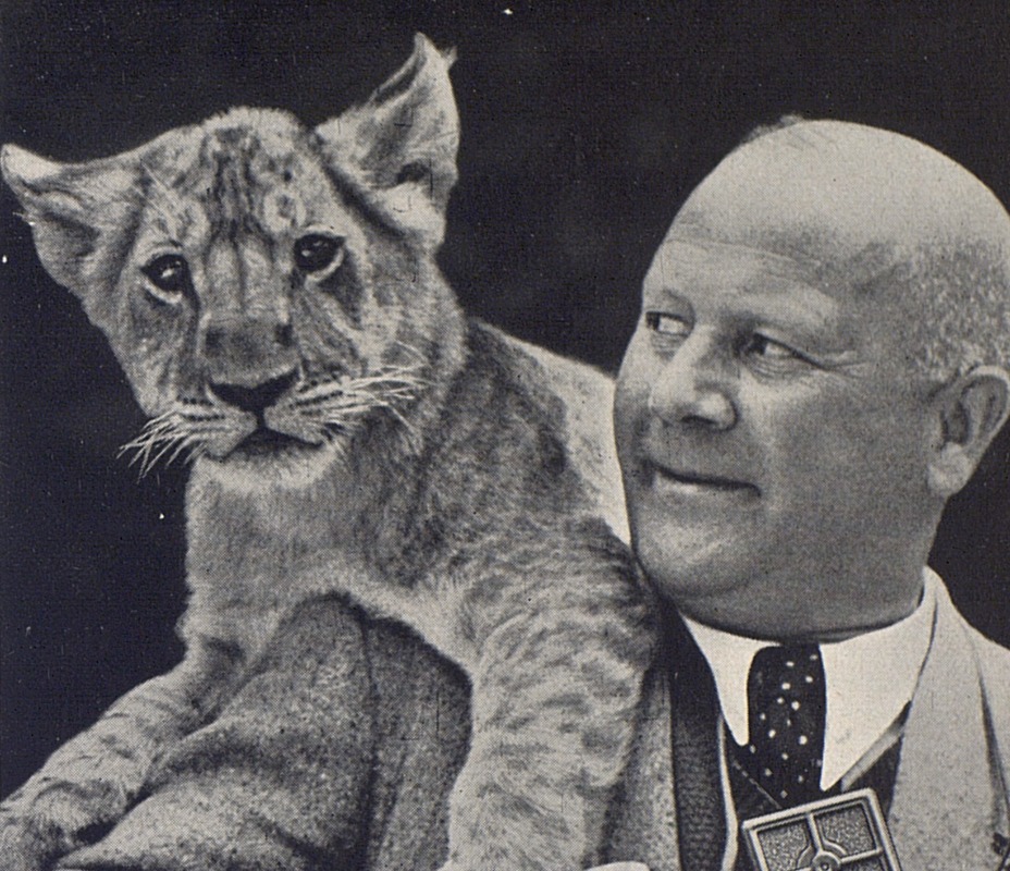 Julius Arnfeld, Porträt mit Tiger