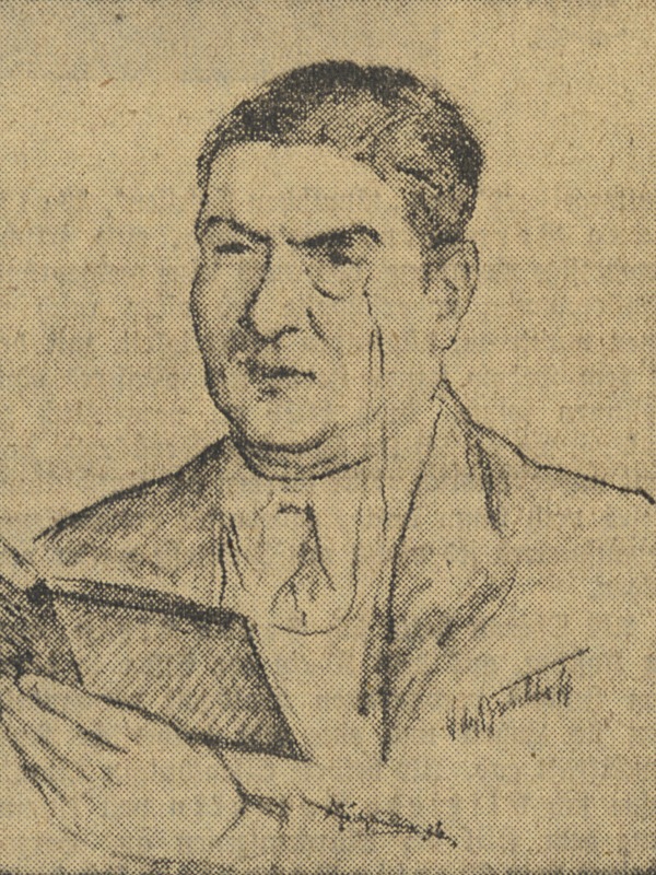 Willy Buschhoff, Zeichnung von Hans Michaelson