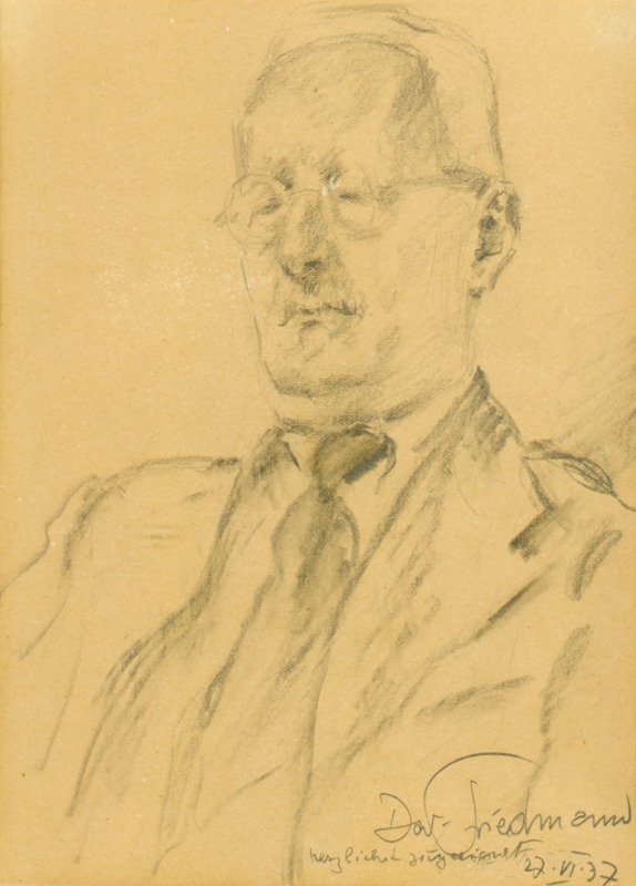 Max Fuchs, Porträtskizze von David Friedmann