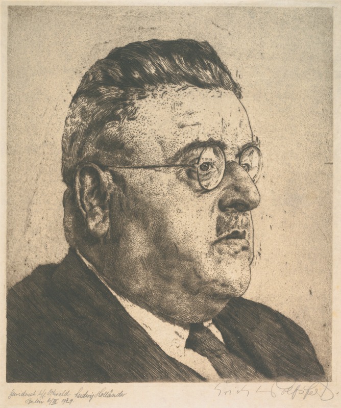Ludwig Holländer, Porträt, 1929