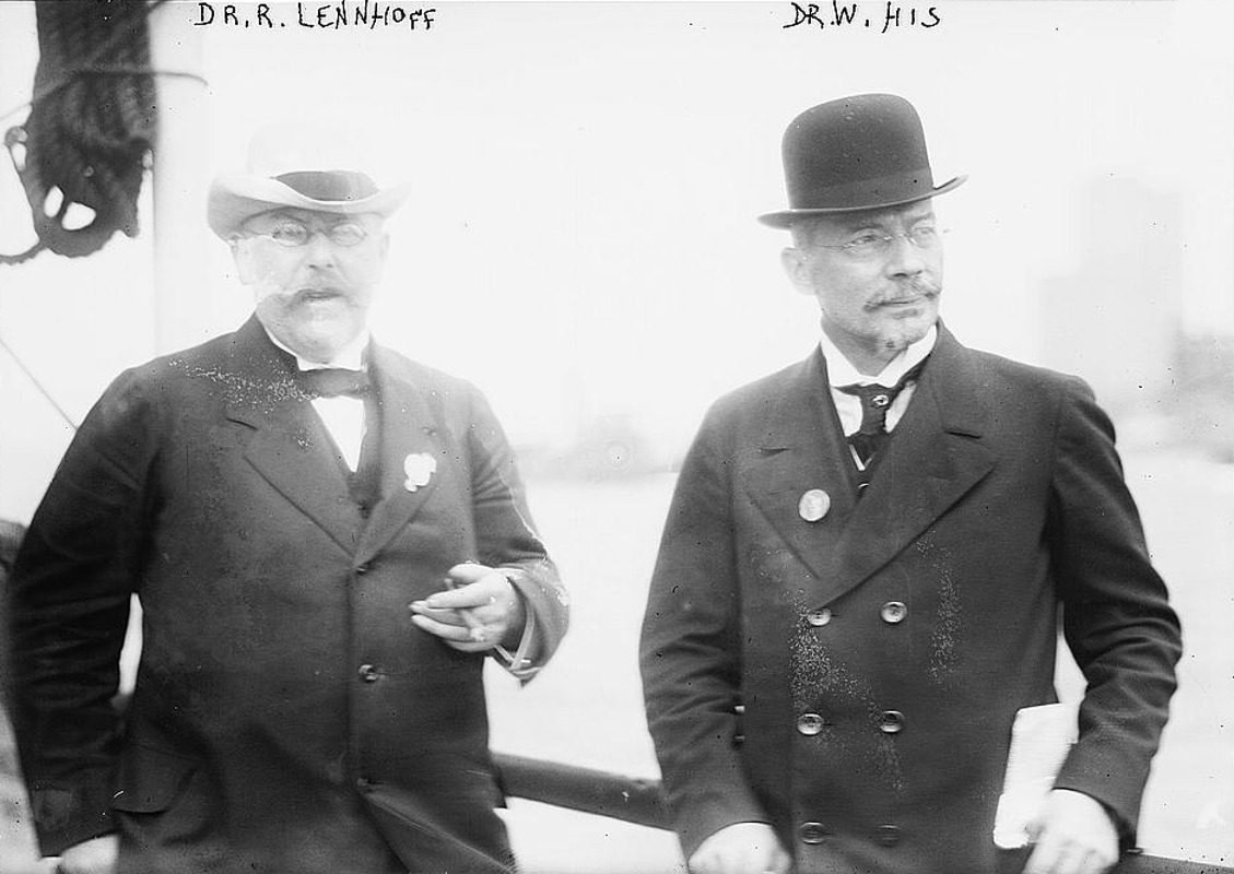 Rudolf Lennhoff und Wilhelm His in Manhattan, 1912