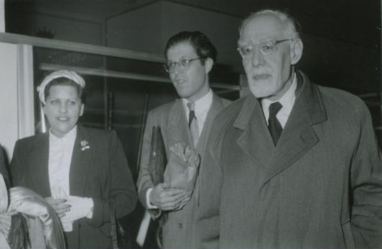 Leo Baeck, Paul Freedman and Lilli Marx in Düsseldorf, July 1954