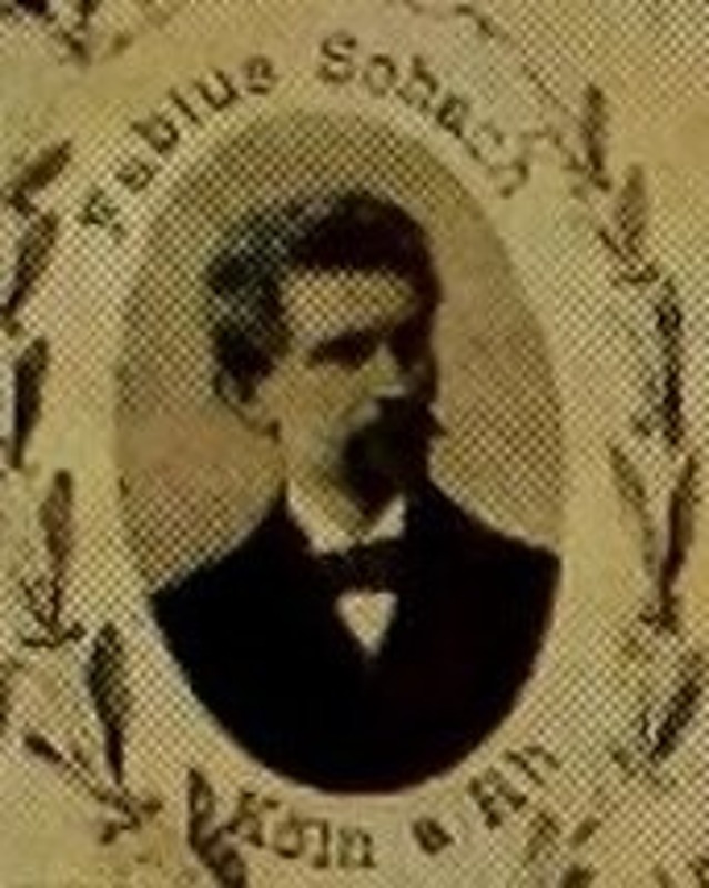 Fabius Schach auf dem Bild der Teilnehmer des Ersten Zionistenkongresses 1897