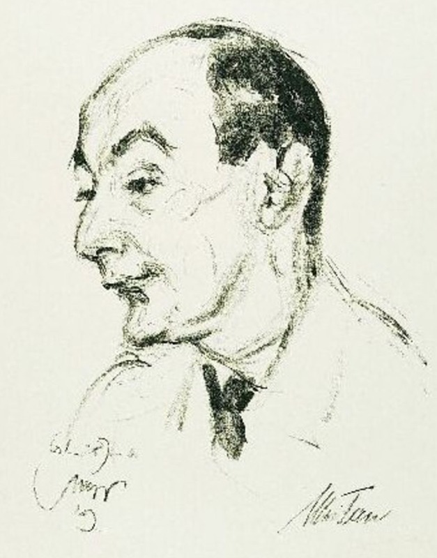 Max Tau, Zeichnung von Emil Stumpp